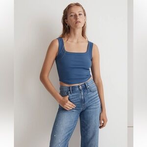 NWT Madewell The Tailored Crop Tank in Sleekhold